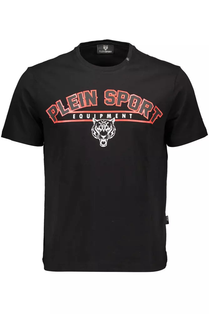 Black Cotton Men T-Shirt