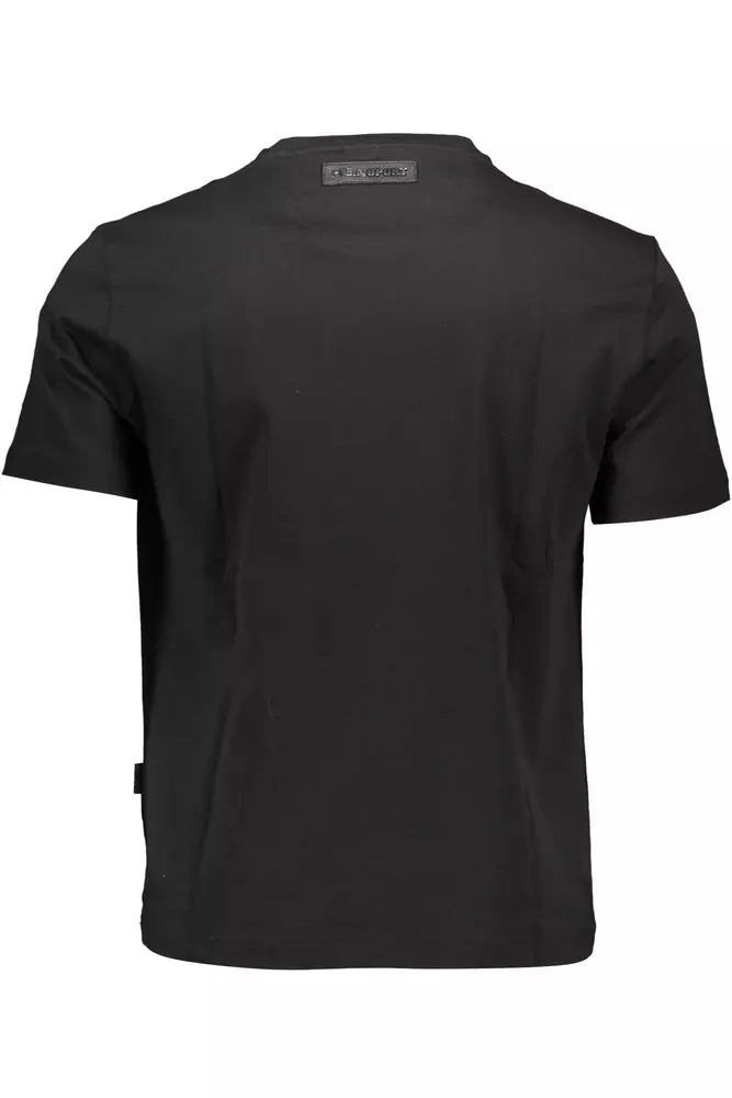Black Cotton Men T-Shirt