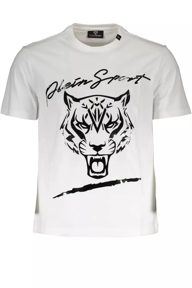 White Cotton Men T-Shirt