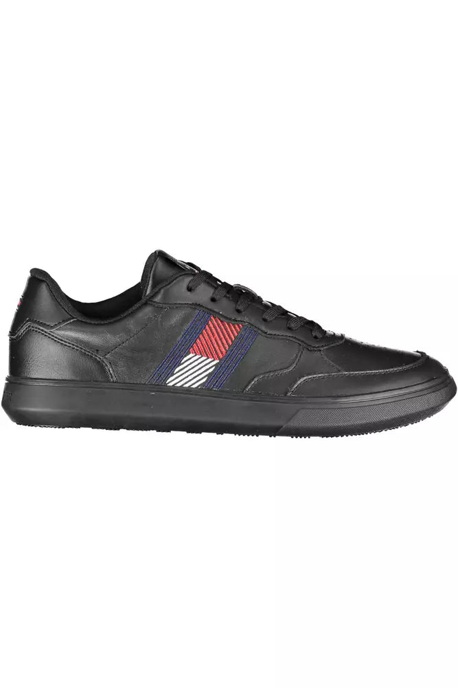 Black Leather Men Sneaker