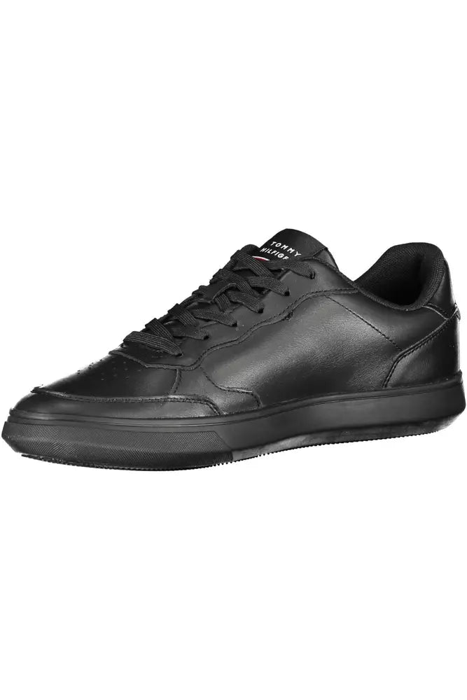 Black Leather Men Sneaker