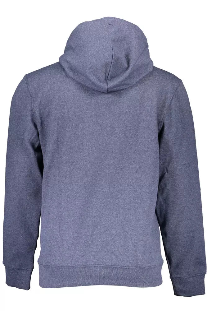 Blue Cotton Men Sweater