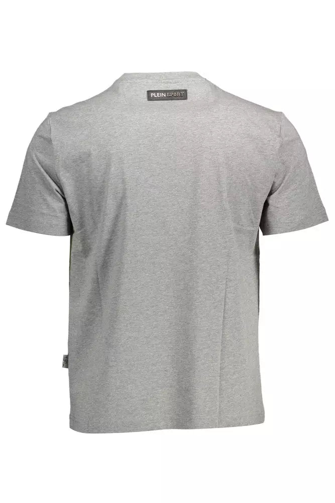 Gray Cotton Men T-Shirt