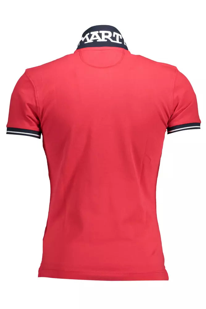 Pink Cotton Men Polo Shirt