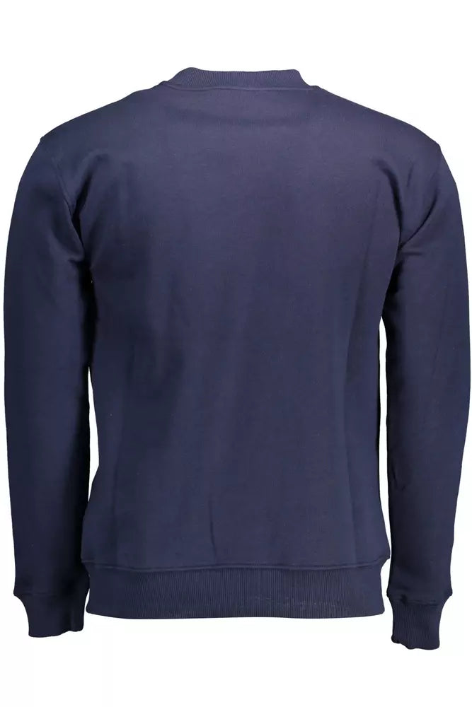 Blue Cotton Men Sweater