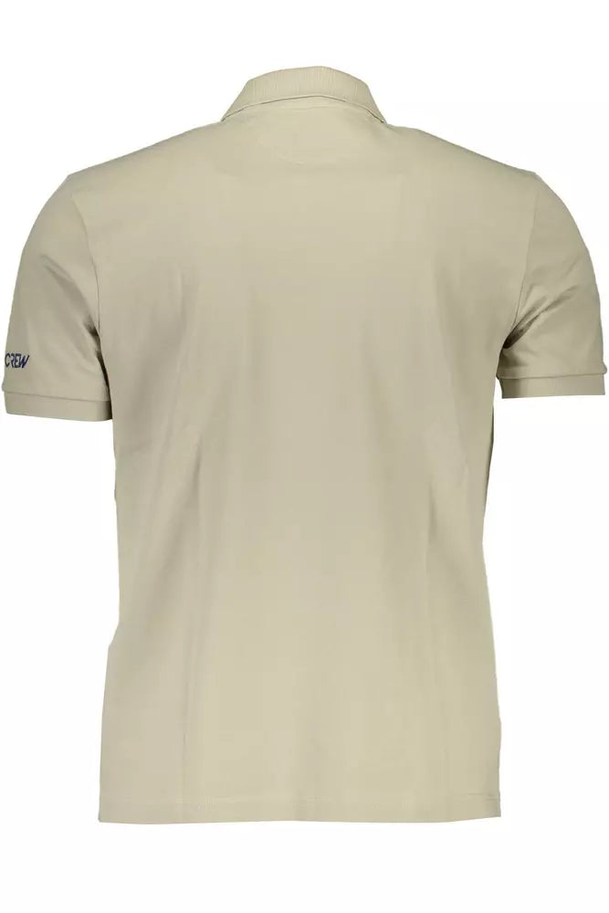 Green Cotton Men Polo Shirt