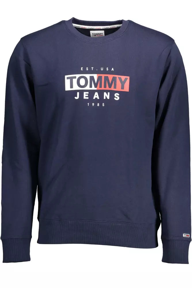 Blue Cotton Men Sweater