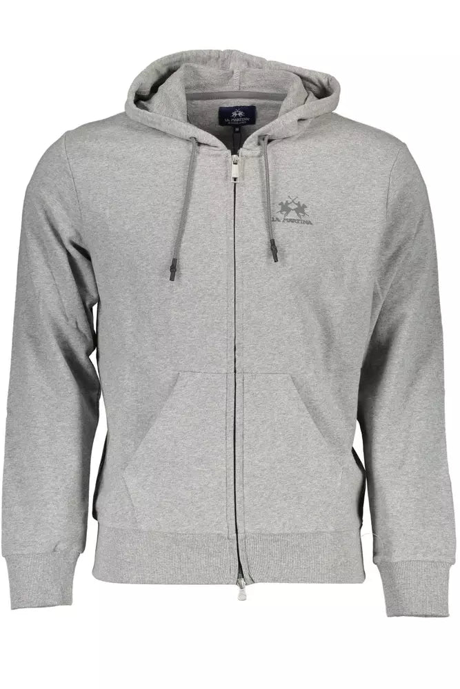 Gray Cotton Men Sweater