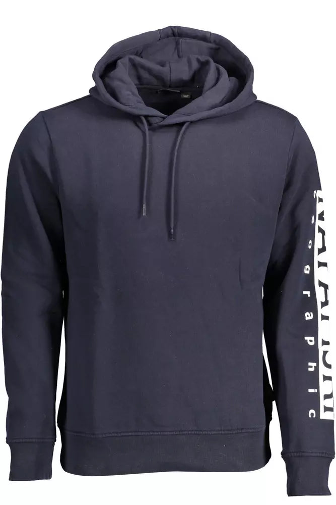 Blue Cotton Men Sweater