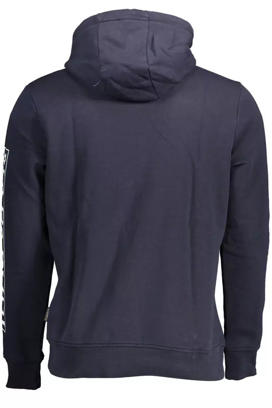 Blue Cotton Men Sweater