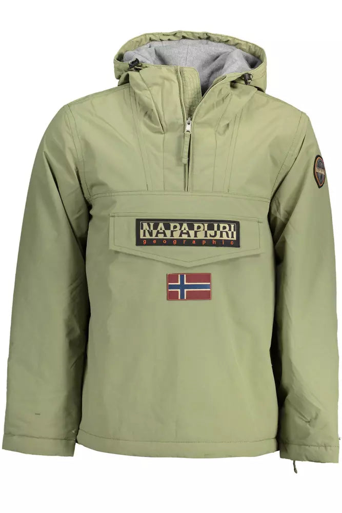 Green Polyamide Men Jacket
