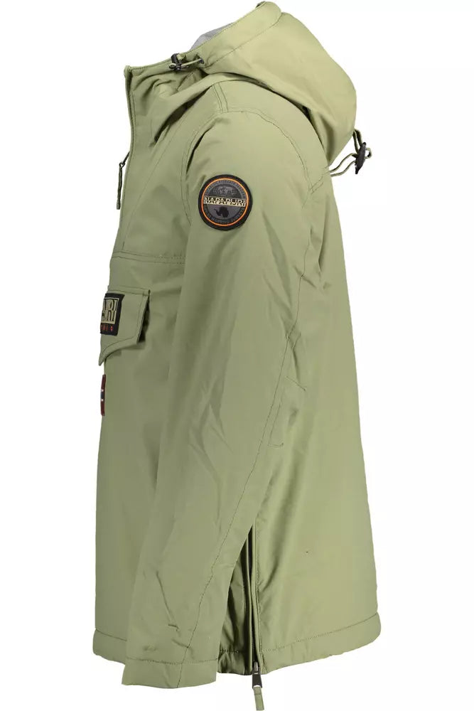 Green Polyamide Men Jacket