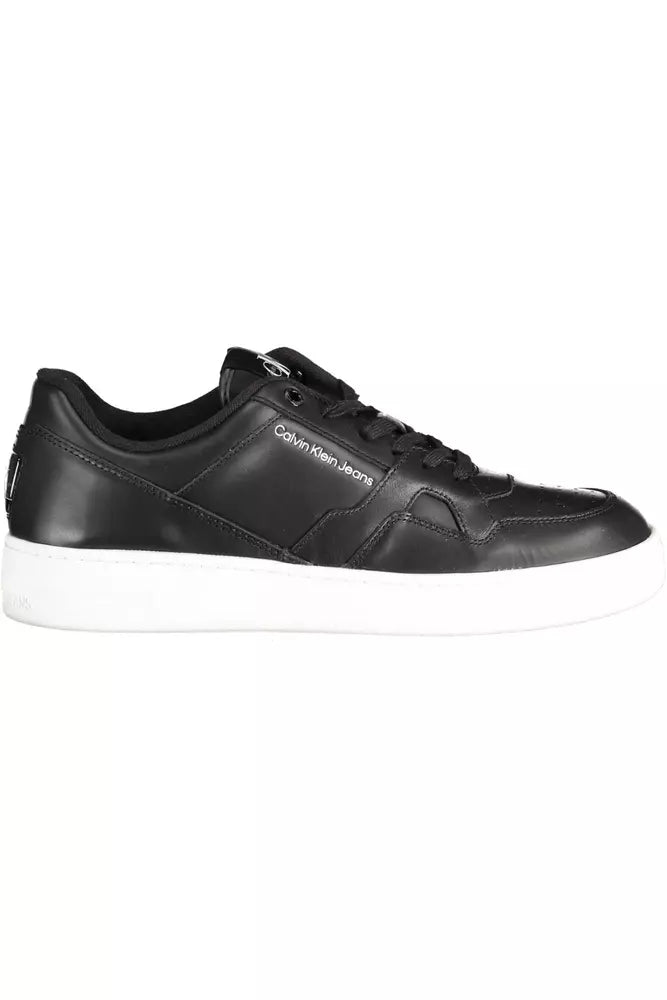 Black Leather Men Sneaker