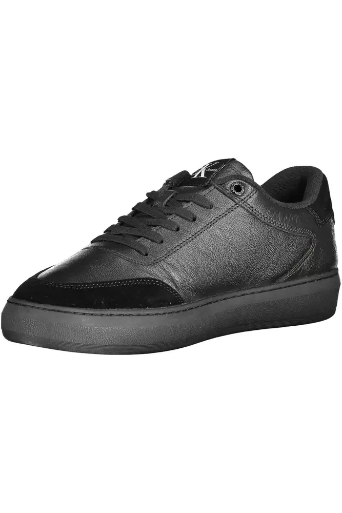 Black Leather Men Sneaker
