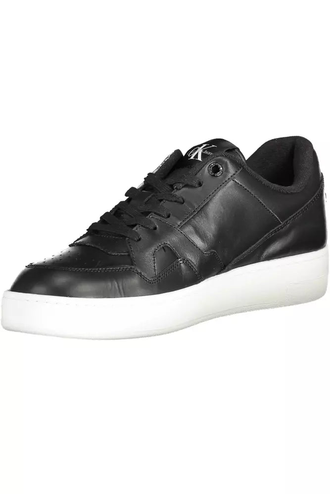 Black Leather Men Sneaker