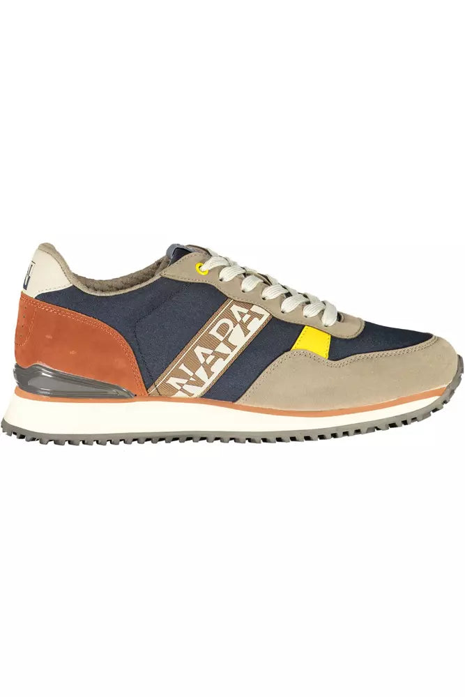 Blue Polyester Men Sneaker