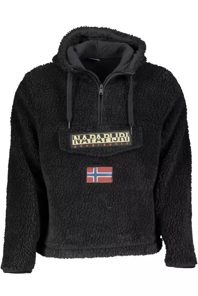 Black Polyester Men Sweater