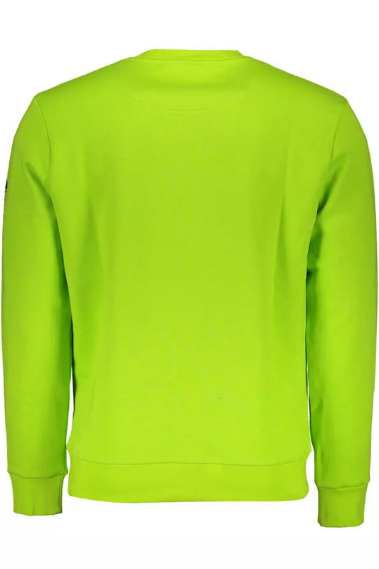 Green Cotton Men Sweater