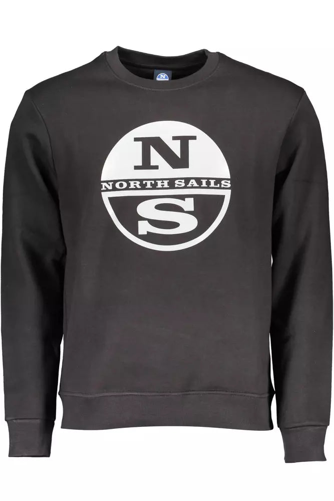 Black Cotton Men Sweater