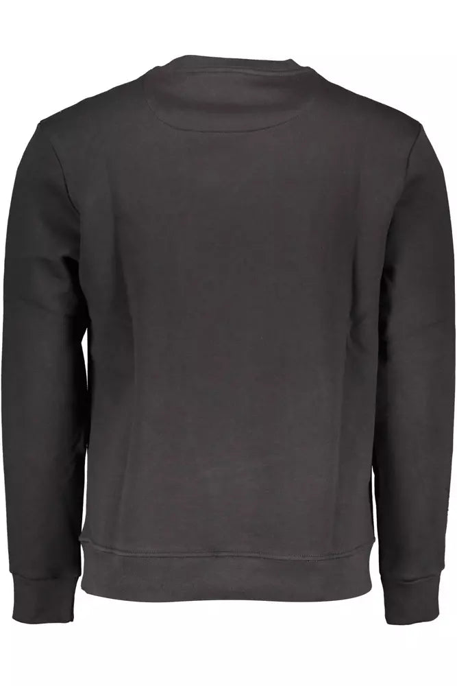 Black Cotton Men Sweater