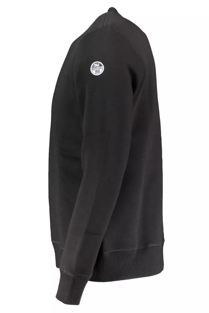 Black Cotton Men Sweater