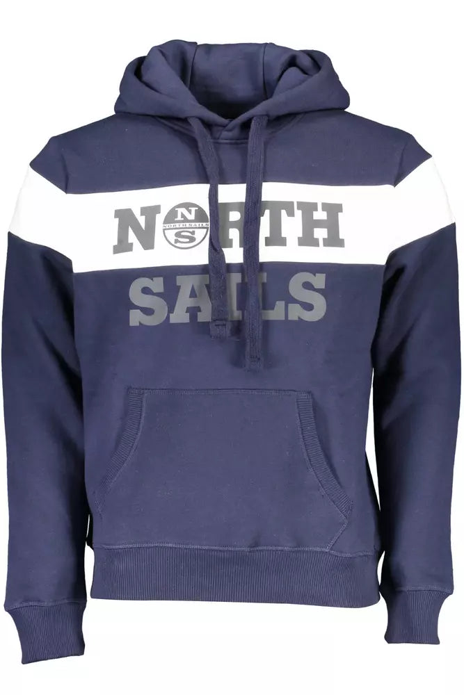 Blue Cotton Men Sweatshirt
