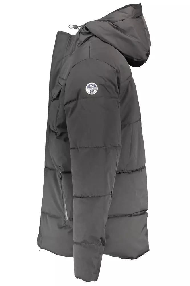 Black Polyester Men's Jacket