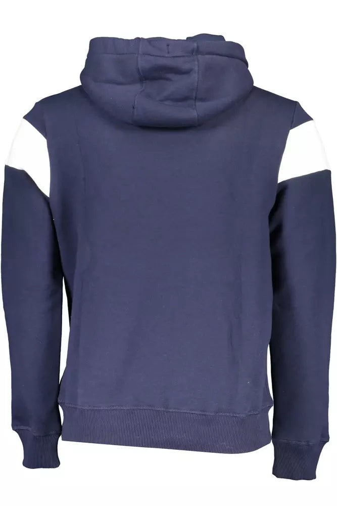 Blue Cotton Men Sweatshirt