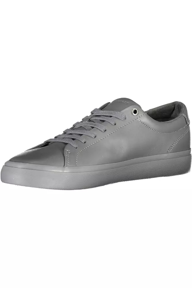 Blue Leather Men Sneaker