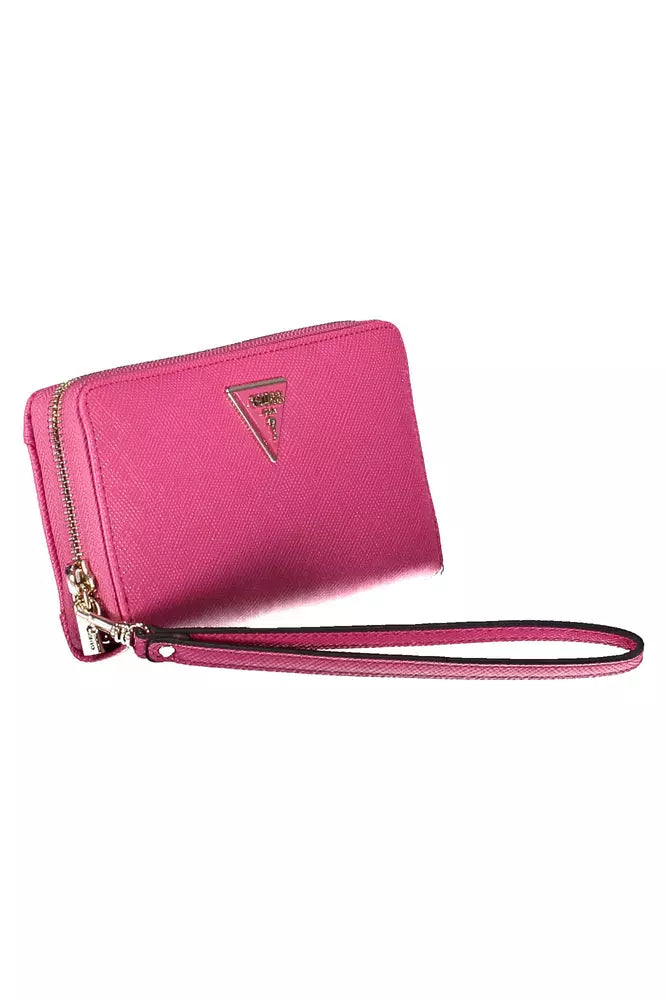 Pink Polyethylene Men Wallet