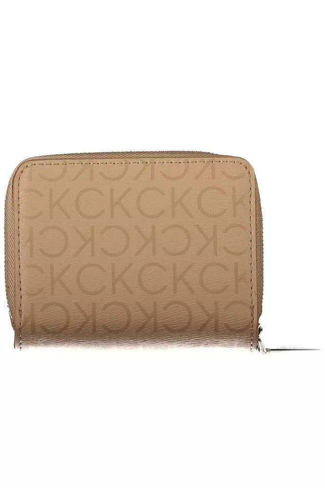 Beige Polyester Men Wallet