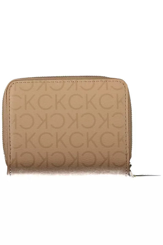 Beige Polyester Men Wallet