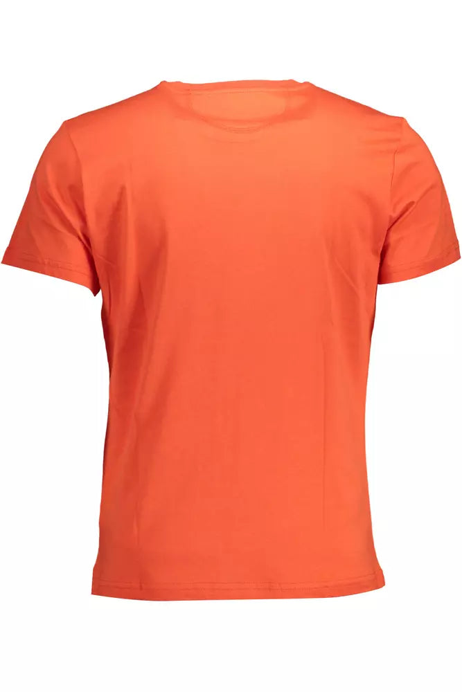 Orange Cotton Men T-Shirt