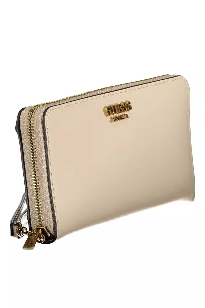 Beige Polyethylene Men Wallet