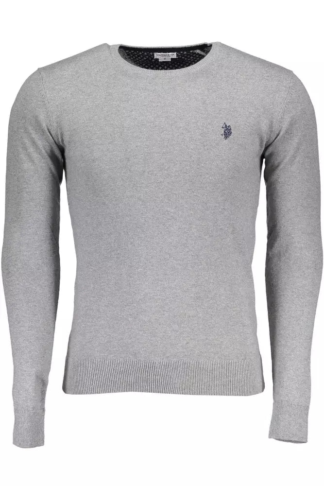 Gray Cotton Men Sweater