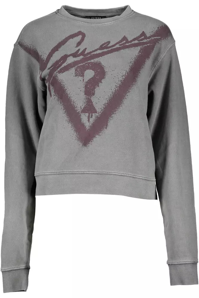 Gray Cotton Women Sweater