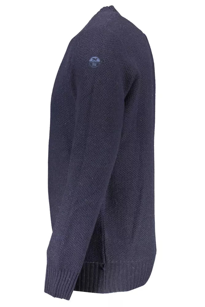 Blue Wool Men Sweater