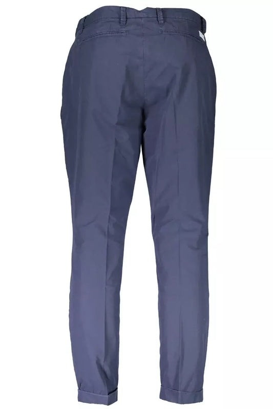 Blue Cotton Men Pant