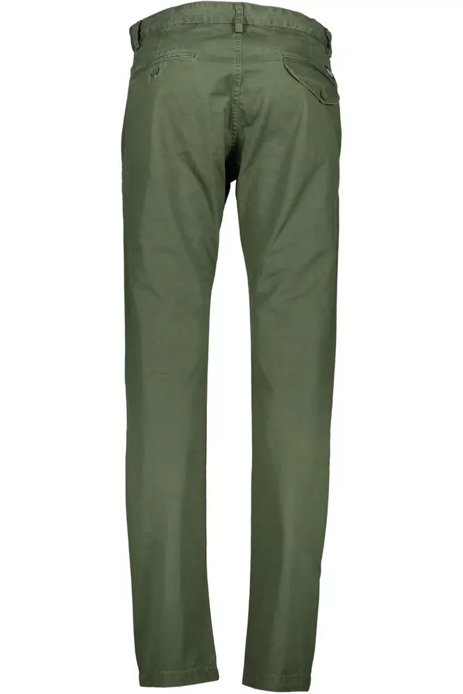 Green Cotton Men Pant