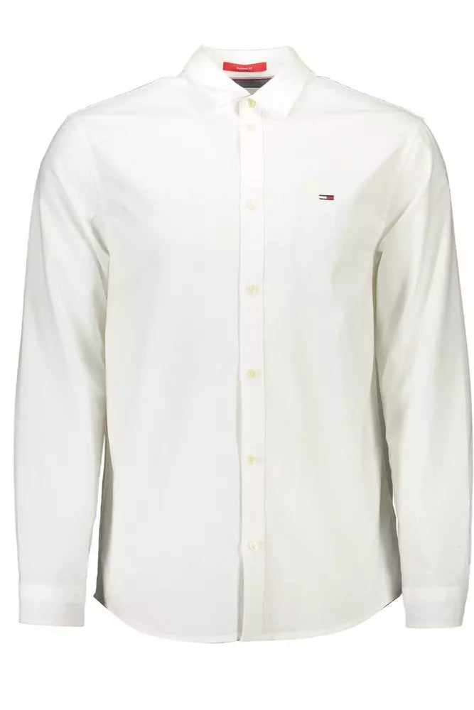 White Cotton Men Shirt
