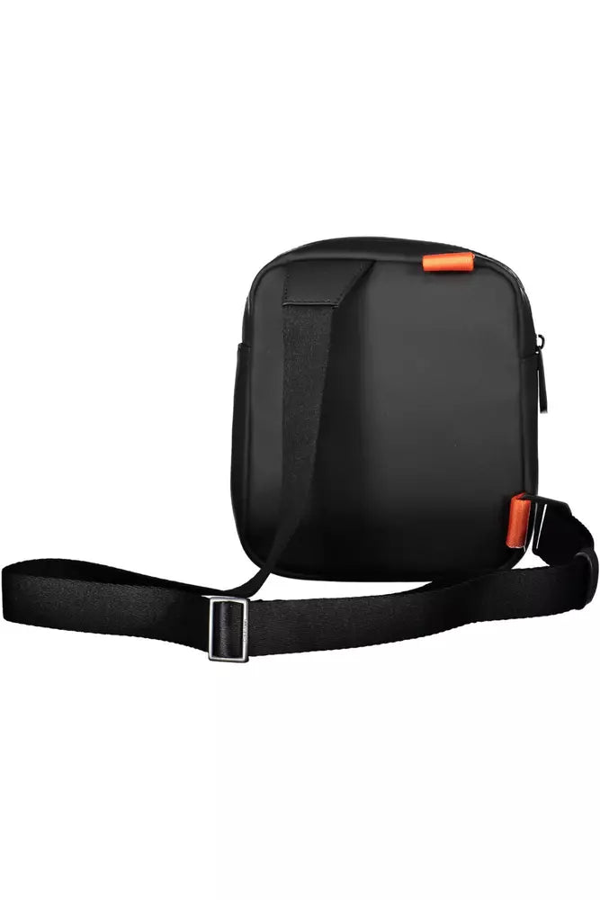 Black Polyester Men Shoulder Bag