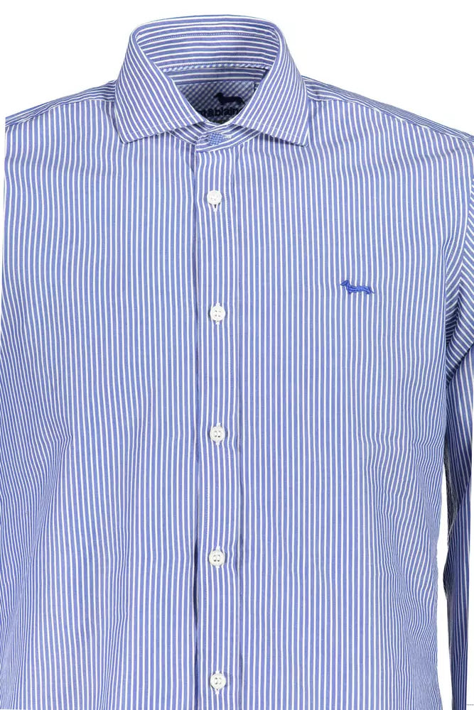 Blue Cotton Men Shirt