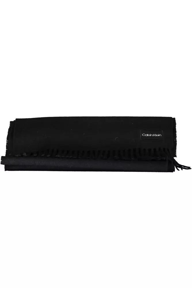 Black Wool Men Scarf