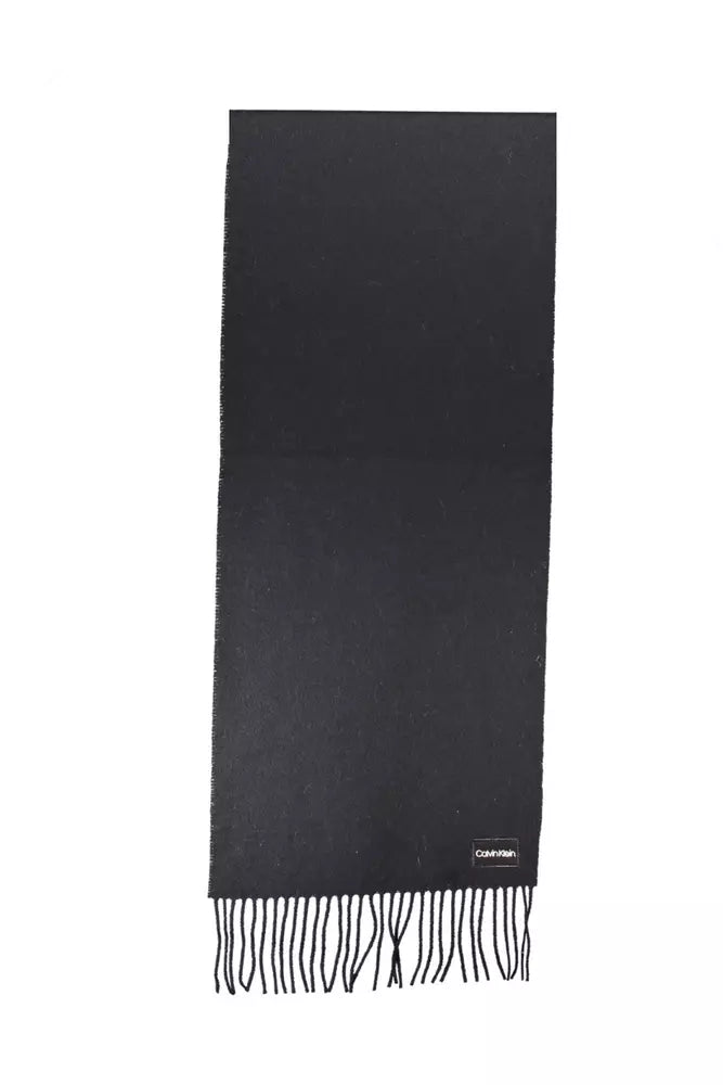 Black Wool Men Scarf