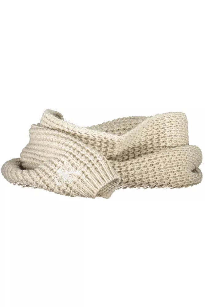 Beige Acrylic Women Scarf Set