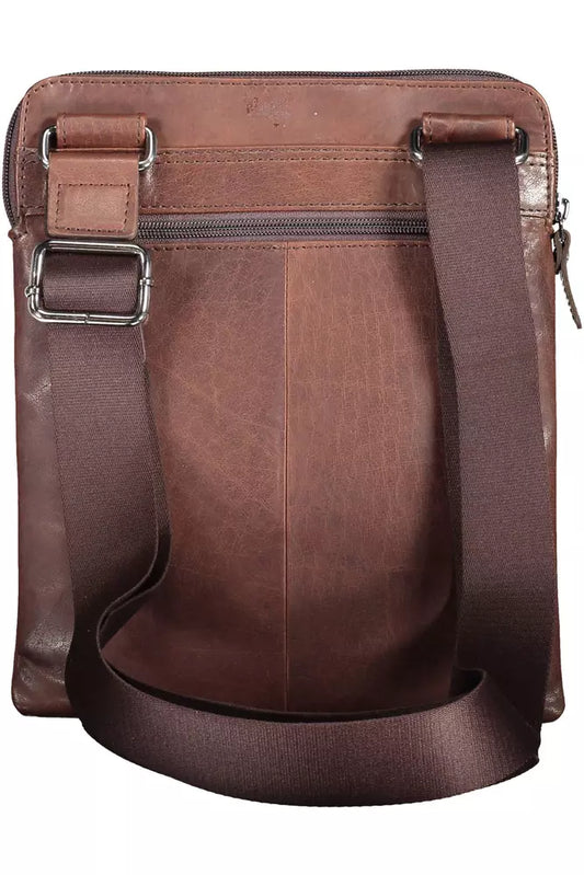 Brown Leather Men Shoulder Bag