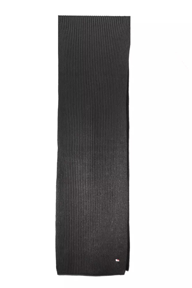 Black Cotton Men Scarf