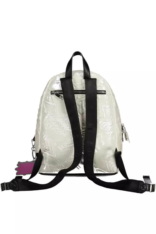 White Polyethylene Women Backpack
