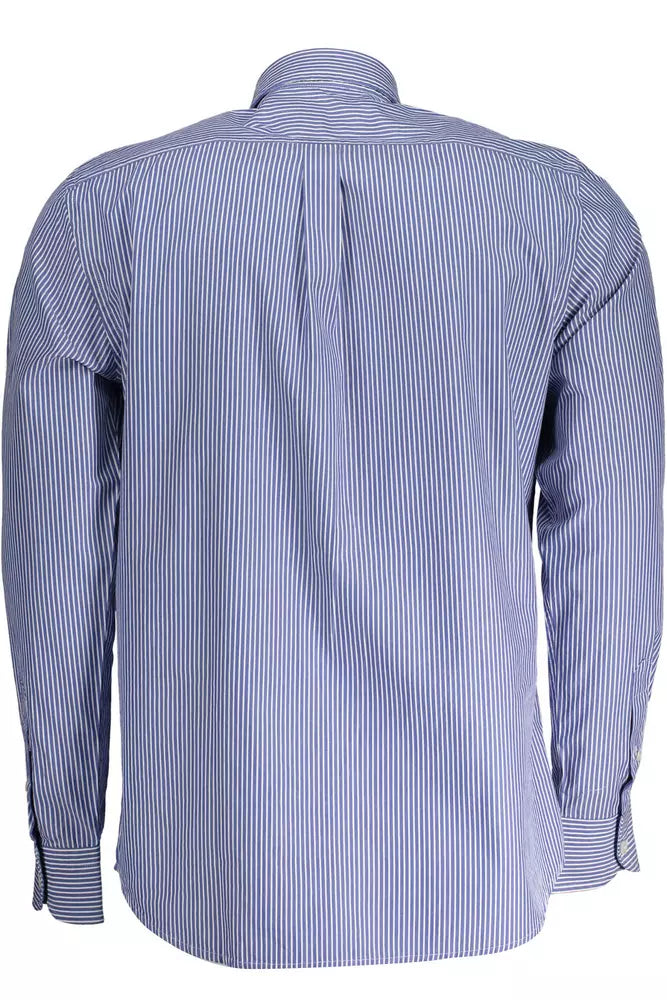 Blue Cotton Men Shirt