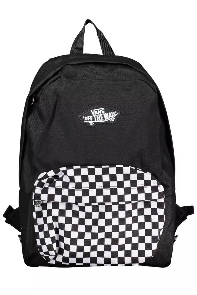 Black Polyester Men Backpack